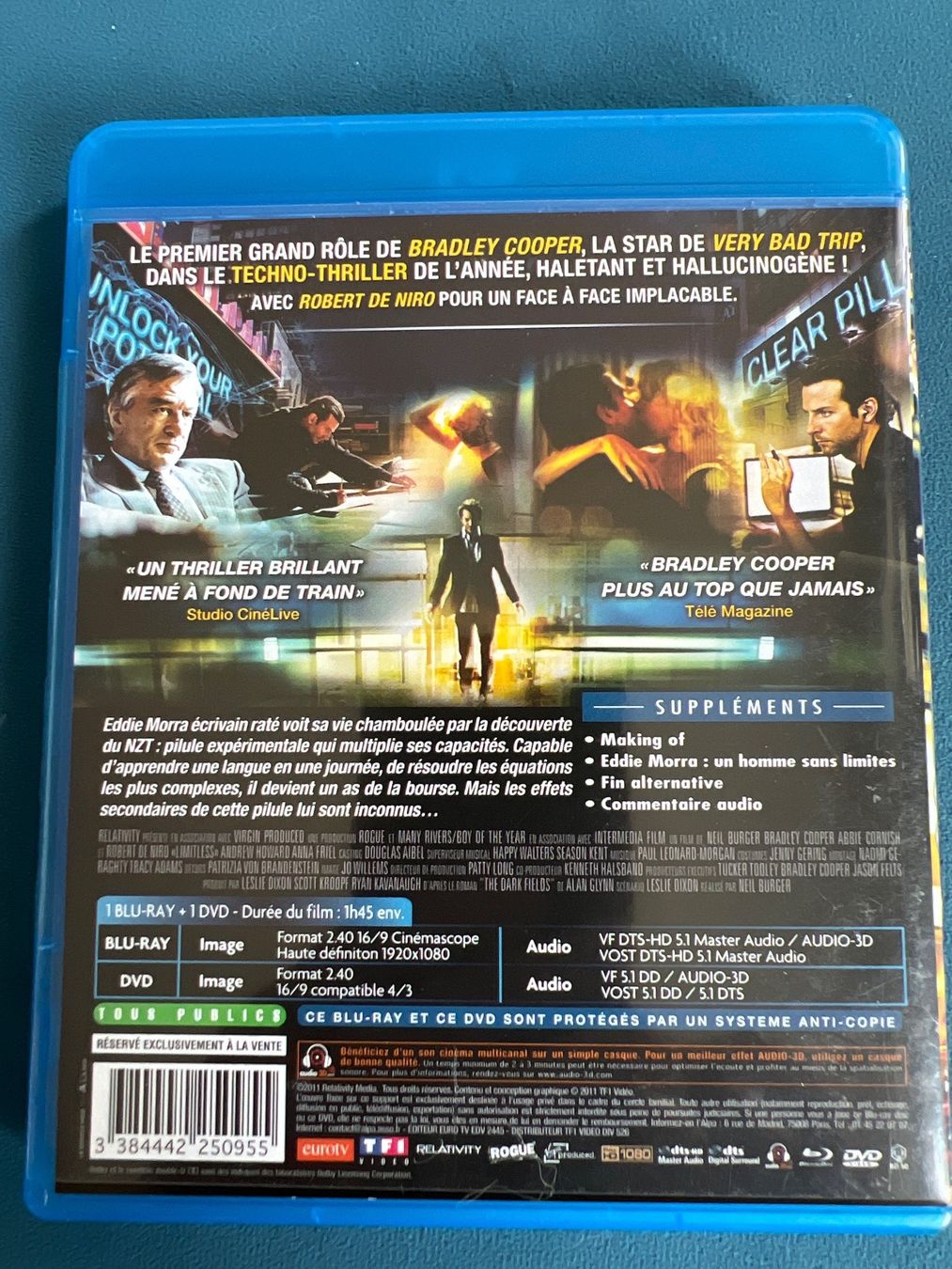 Tous les DVDs: Blu-ray « Limitless » avec Bradley Cooper et Robert de Niro – D'occasion à Bouveret par Feelgoodtrading 1