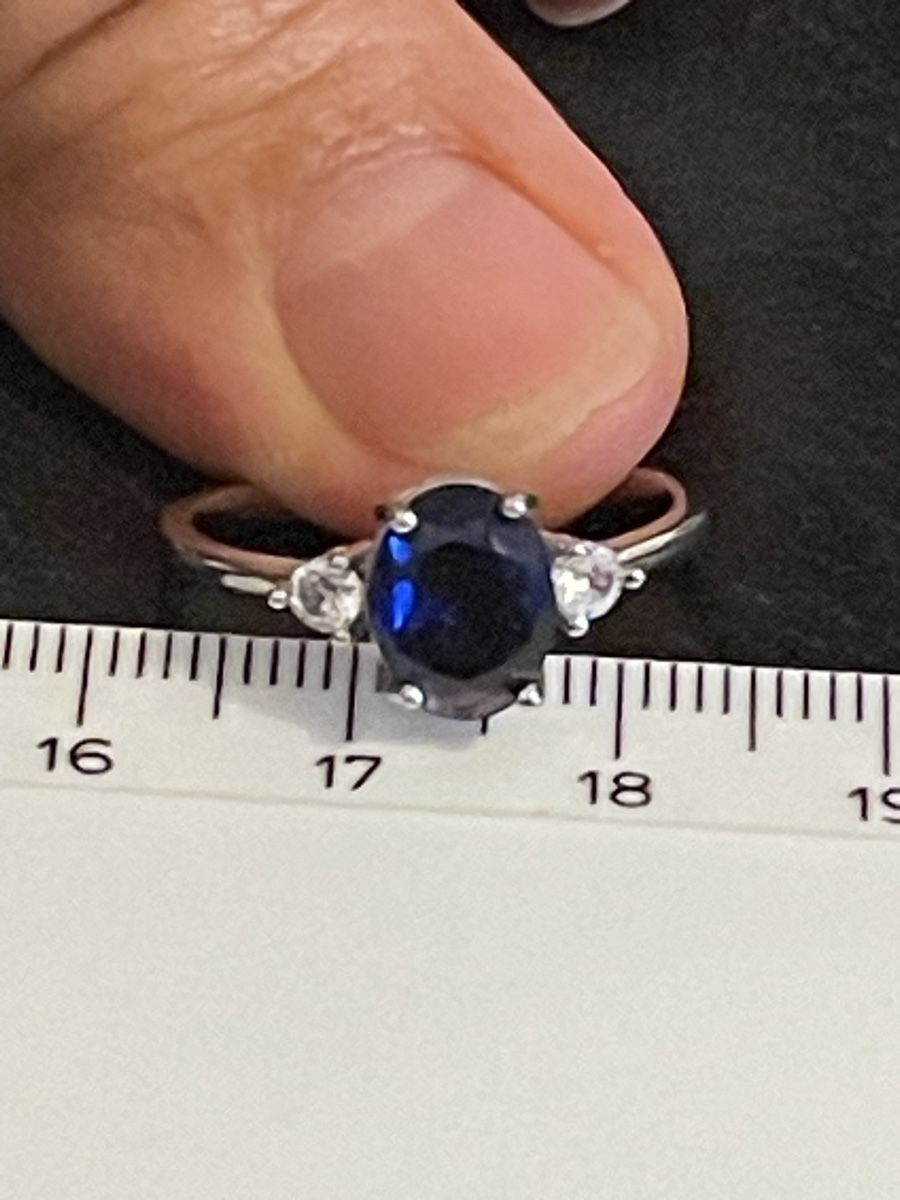 Anelli: Bague  bleue  ovale zirconium 58 neuve – Nuovo (secondo la descrizione) da Kloten venduto da Vermicelles 5