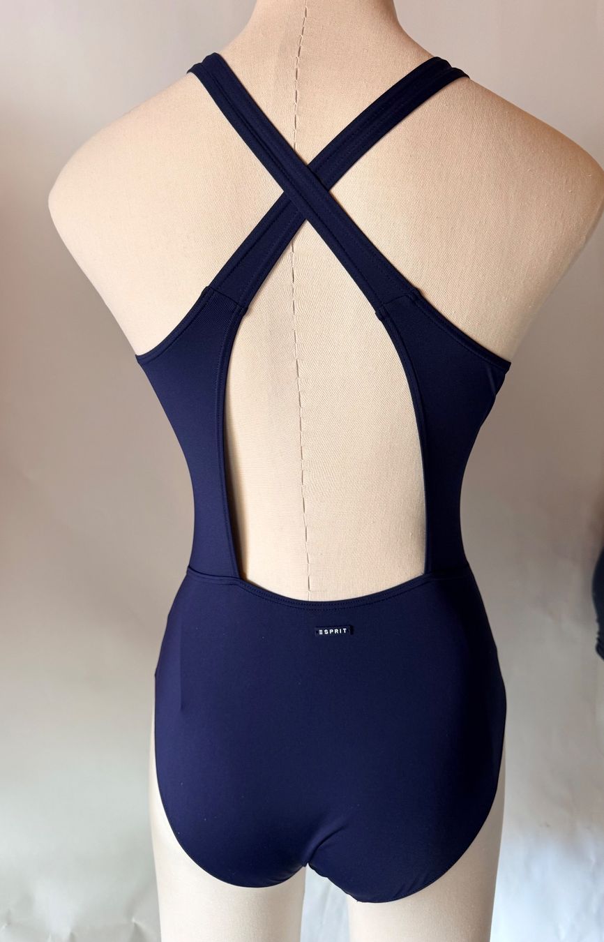 Esprit Costumi da bagno & Bikini: ESPRIT, Badekleid, Grösse 38, Farbe Dunkelblau – Nuovo e nell'imballaggio originale da Rudolfstetten venduto da gst_g7xl 2