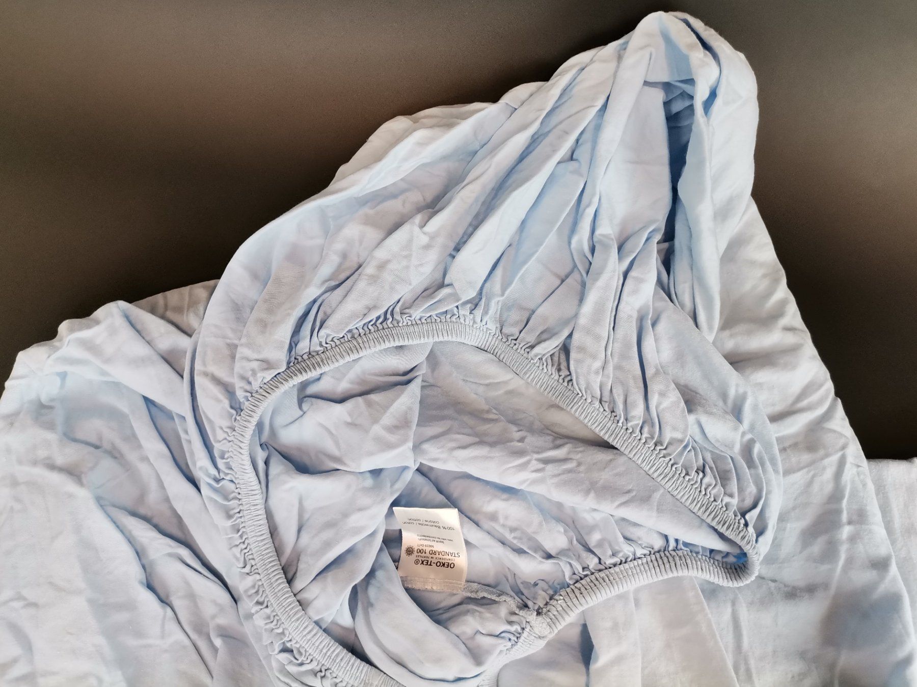 Biancheria da letto: Spannbettlaken Hellblau – Usato da Schaffhausen venduto da Restwert_SH 2