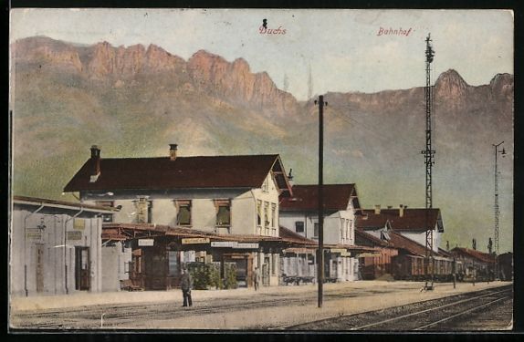 Ansichtskarten: Buchs, Bahnhof, Wartende auf dem Bahnste – Gebraucht aus Berlin von bartko-reher