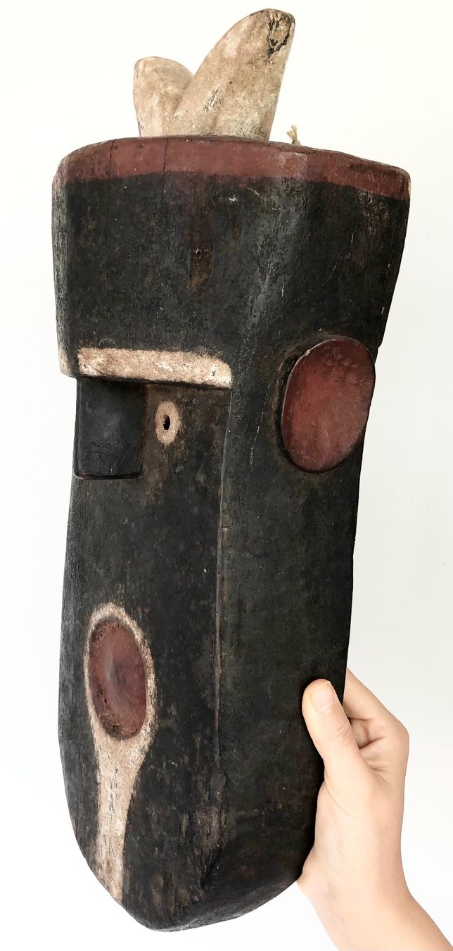 Skulpturen & Statuen: XXL ausdrucksstarke alte Toma Maske Guinea H 50 cm – Gebraucht aus Rüthi (Rheintal) von Kunsthaus777 6