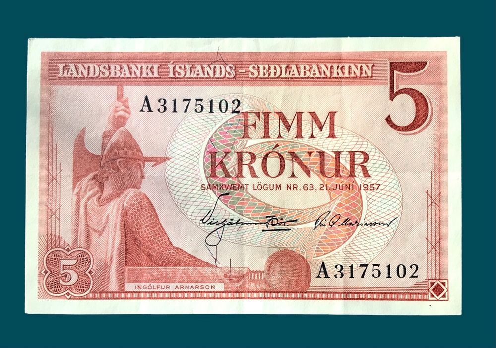 Island 5 Kronen Banknote 1957 AU (Gebraucht) in Winterthur für CHF 3 ...