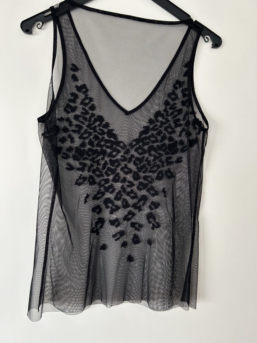 Top: Tank -Top Tüll schwarz Gr. M – Usato da Reinach BL venduto da meinstil