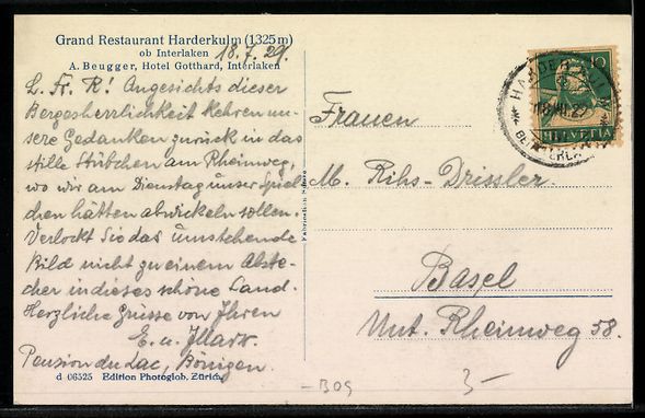 Cartes postales: AK Interlaken, Harderbahn, Bergbahn – D'occasion à Berlin par bartko-reher 1