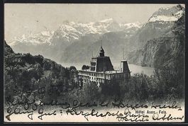 AK Morschach /SZ, Hotel Axen-Fels, 1904