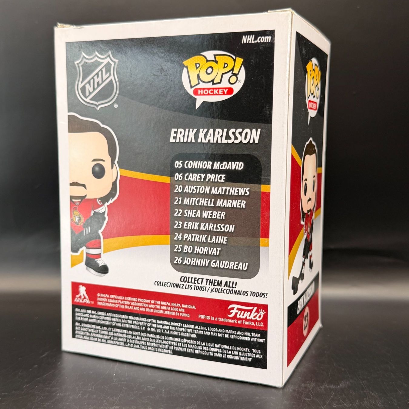 Funko Statuette: Funko Pop! NHL Erik Karlsson 23 – Usato da Düdingen venduto da Nerdworld 1