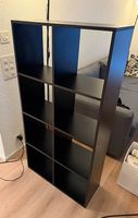Bücherregal Raumteiler LIAM 8 Fächer 72 x 142 cm schwarz