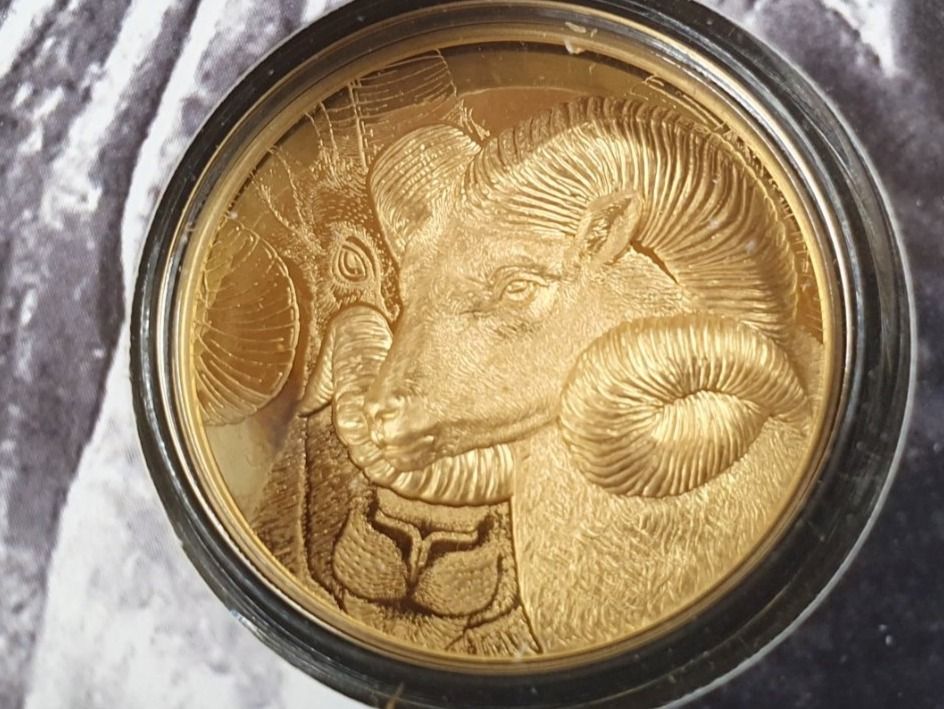 Tutti le monete: Goldmünze  CIt Mongolei  Argali – Nuovo e nell'imballaggio originale da Greppen venduto da hploetscher 1