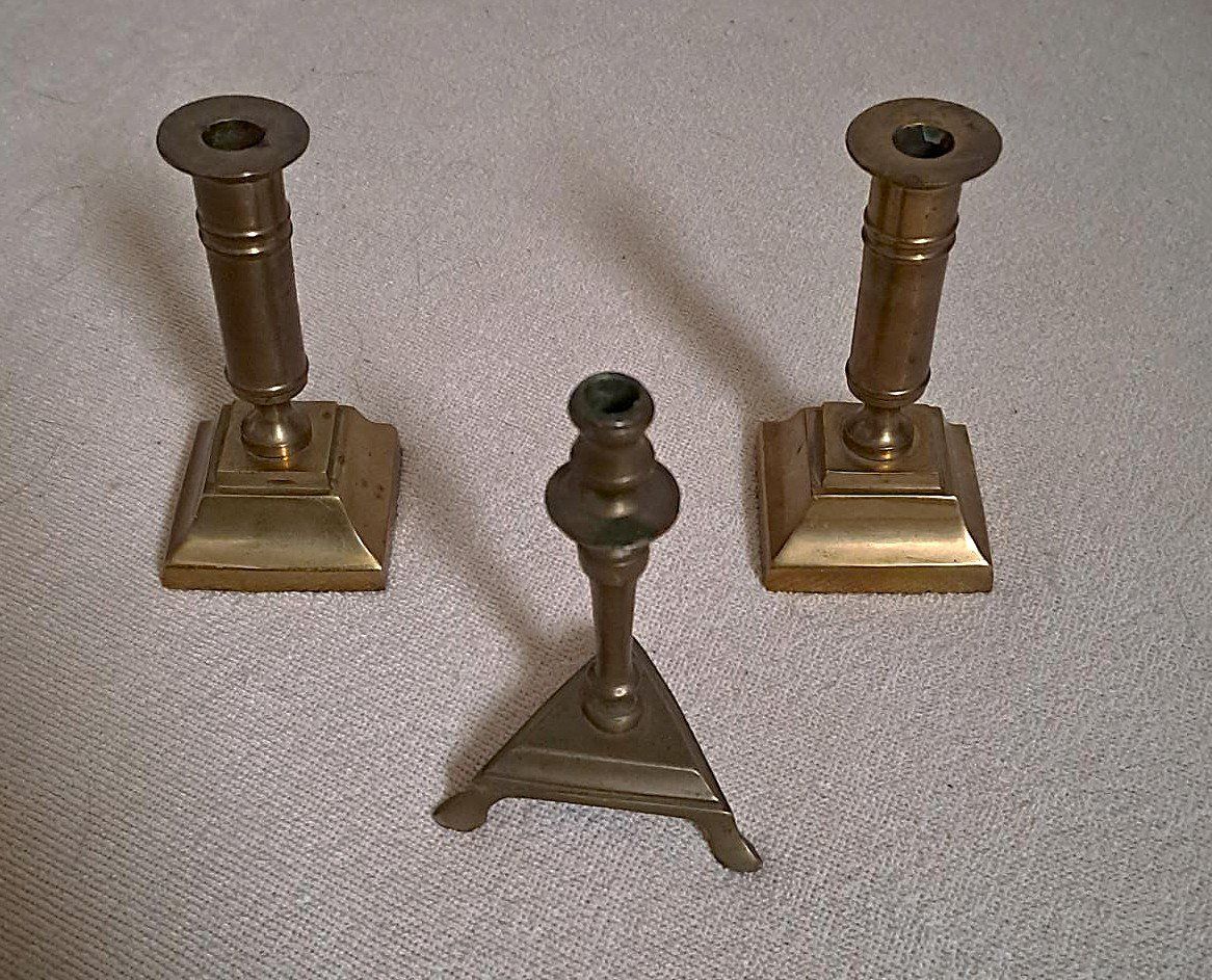 Kerzenständer: 3 Schöne Vintage Messing Kerzenhalter – Gebraucht aus Zürich von leachim321