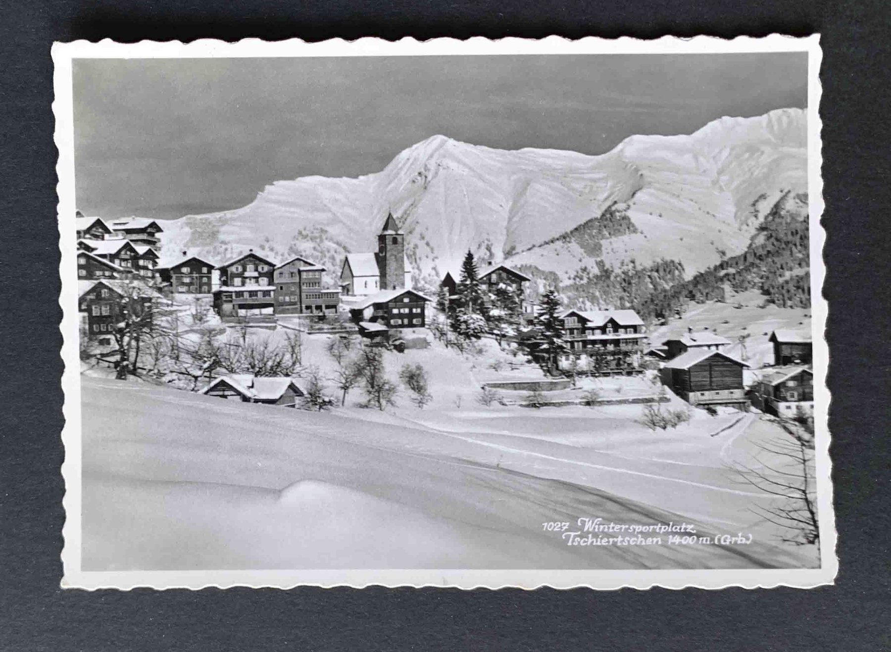 Cartoline postali: AK Wintersportplatz Tschiertschen GR – Usato da Goldau venduto da artelier1