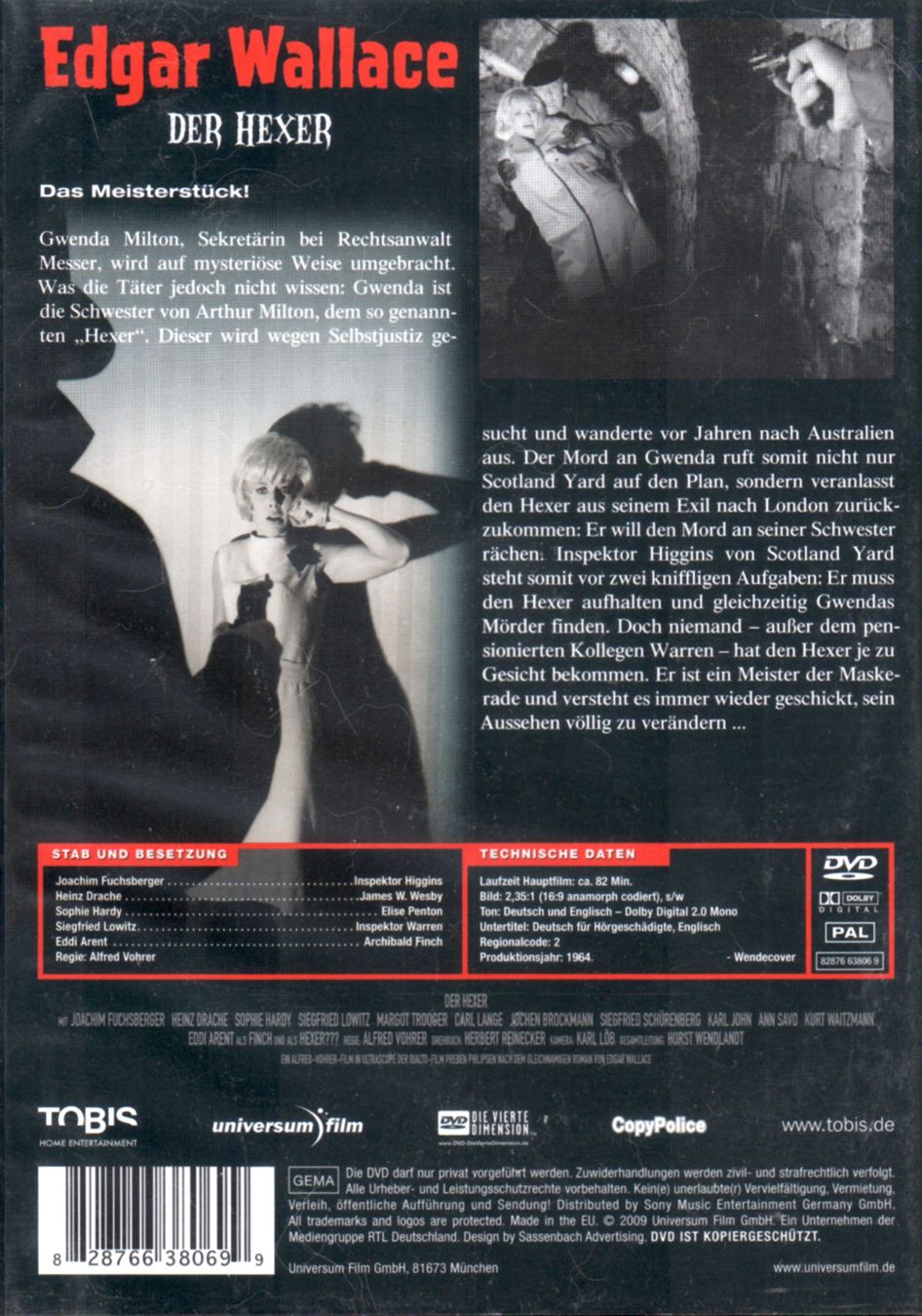 Tous les DVDs: DVD: Edgar Wallace - Der Hexer – D'occasion à Tägerig par fil_f8k6 1