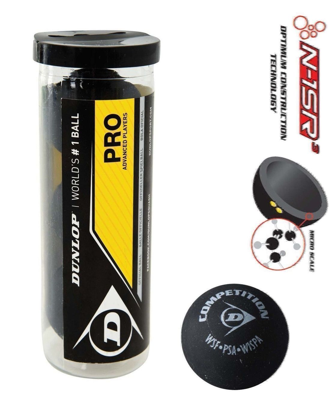 Palloni: DUNLOP Squash Ball / 3er-Tube – Nuovo e nell'imballaggio originale da Villnachern venduto da racketsports