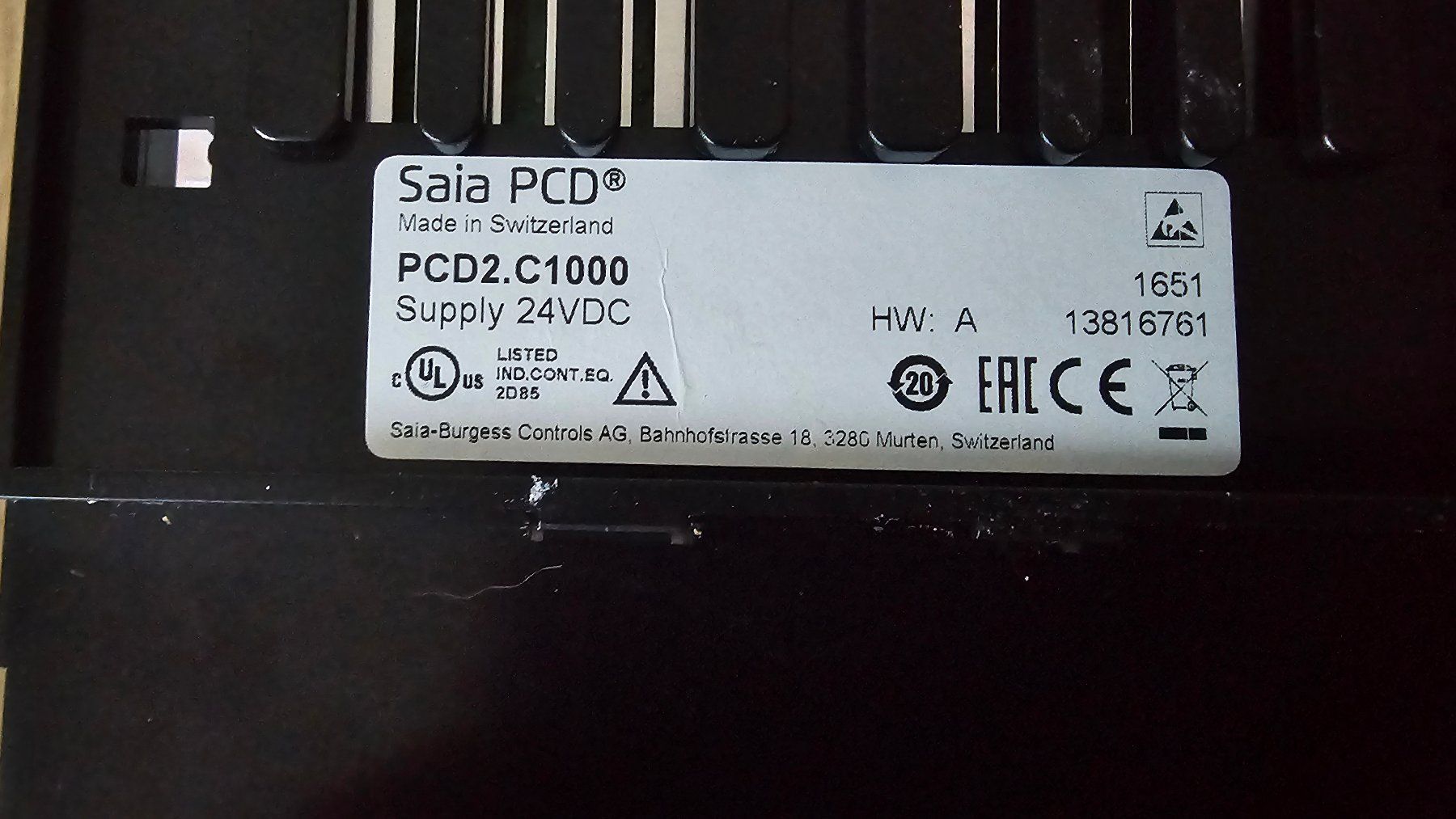 Sistema di controllo: Saia PCD2.M4560 mit PCD2.C1000 Erweiterung und div. Module – Usato da Boniswil venduto da LakeSide_Boniswil 7
