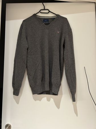 Herren Pullover Gant V-Ausschnitt grau guter Zustand grösse 