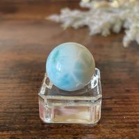 ✲ Larimar Kugel mit Sockel ✲ Ø 20mm /11g  Larimar Sphere