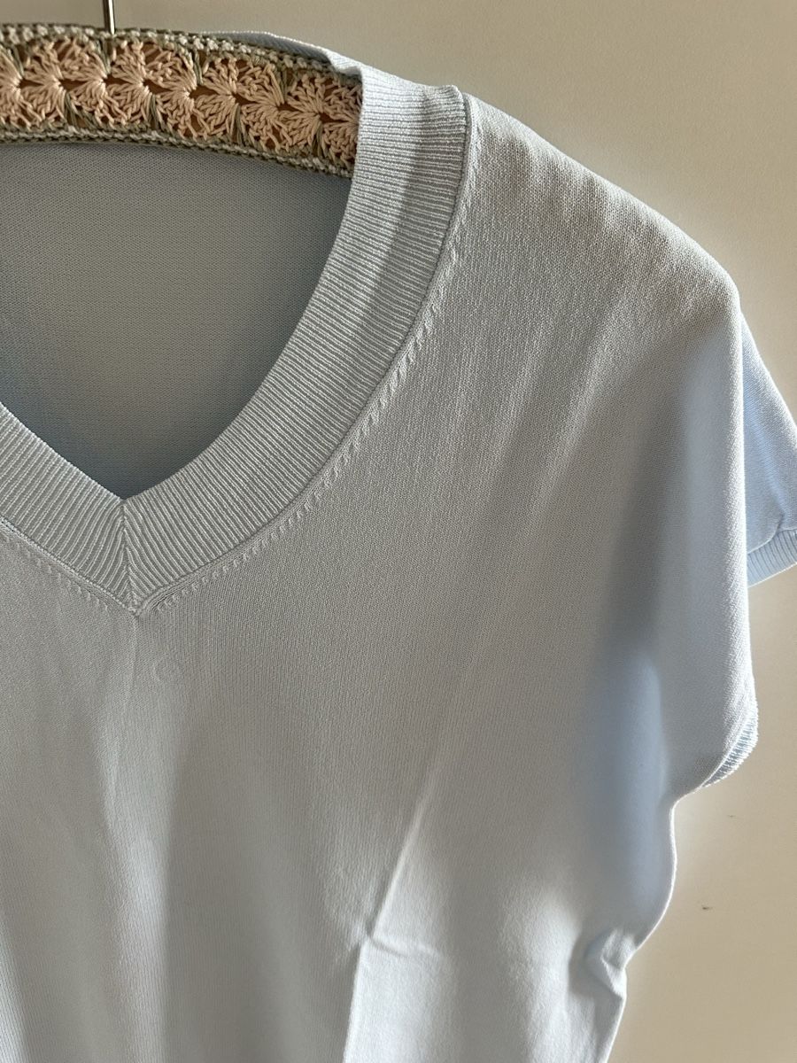 Pulls & Sweat-shirts: Neuer hellblauer kurzärmeliger Pullover Gr.M – Neuf (Voir description) à Langnau aA par Camelia14 1