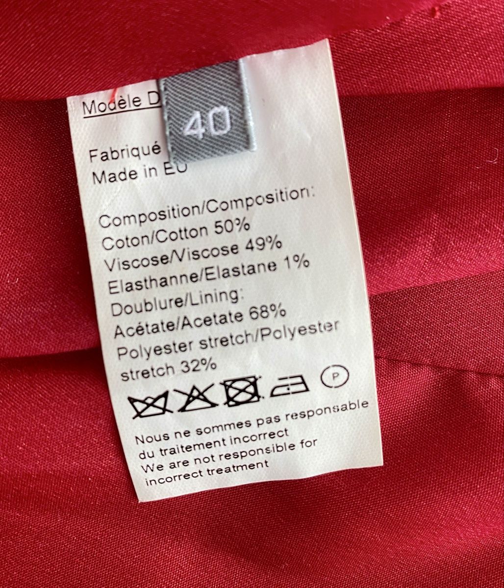 Kleider: Superbe robe structurée rouge JIKI Monte-Carlo - taille 40 – Gebraucht aus Lausanne von Vracorama 7