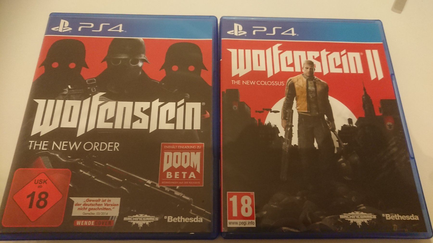 Jeux: Wolfenstein The New Order und Wolfenstein 2 – D'occasion à Au SG par Mar_69jz