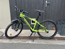 Kinder Fahrrad Rockrider 24 Zoll Neongelb gebraucht