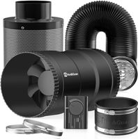 Lüftungsset 100 mm 221 m³/h Rohrventilator Aktivkohlefilter