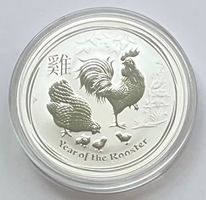 sehr schöne 1 Silber-Unze (31,1 Gr) Year of the Rooster 2017