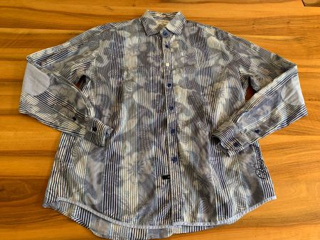 Desigual Hemd, Gr. XL, Herrenhemd, Blau-Weiss Gestreift wNEU