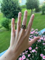 Ring Blatt / Handmade / Handarbeit / Delica Perlen (neu)