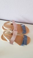 Sandales roses jeans compensées à velcro neuves pointure 40