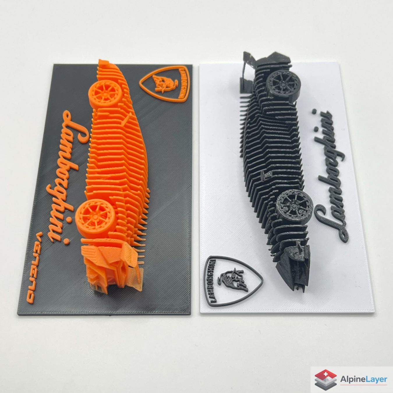 Figuren: Lamborghini Veneno Layered 3D Printed Sculpture Black – Neu (gemäss Beschreibung) aus Losone von AlpineLayer 5