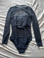 Body noir manches longues étoile maille