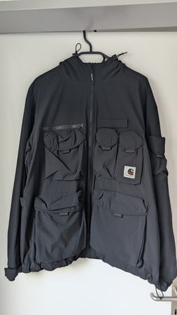 Carhartt WIP Utility Jacket Black Technical Multi Pocket L