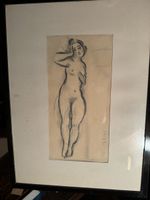 Aktzeichnung, Bleistiftzeichnung, gerahmt, signiert 1922