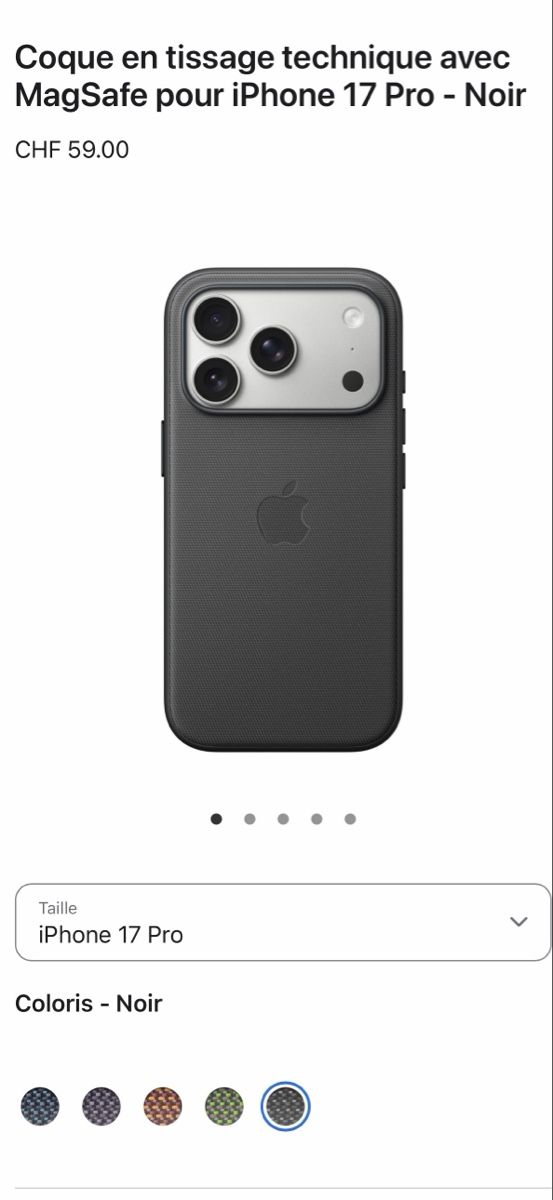 Apple Cover & Protezioni schermo: Coque IPhone 17 Pro Max  – Nuovo e nell'imballaggio originale da Grandvaux venduto da RGKeller