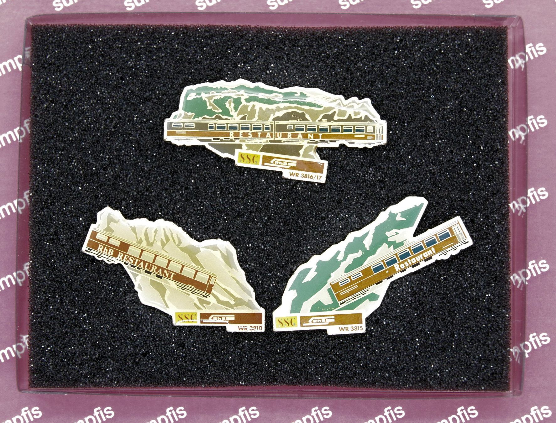 Placchette & Badge: Pin 3er-Set RhB Restaurant SSG – Usato da Winterthur venduto da sumpfis