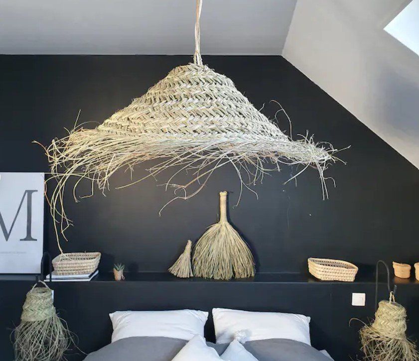 Lampade: Suspension  en paille  forme parasol – Nuovo (secondo la descrizione) da cournillens venduto da Haronn 1