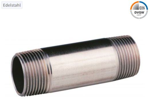 Ferramenta: Rohrdoppelnippel 2" x 100mm – Nuovo e nell'imballaggio originale da Amriswil venduto da SwissFittings
