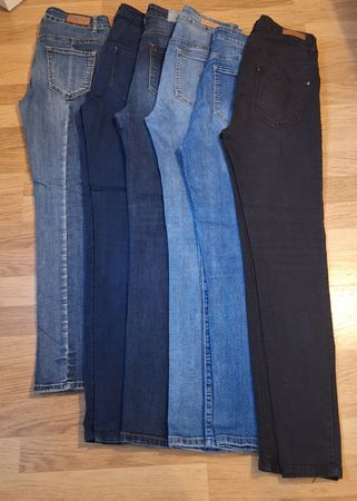 Lot de 6 jeans femme, taille 38
