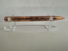 Kugelschreiber metallisch rosegold mit Gravur Neu