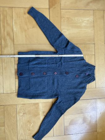 Damen Strickjacke grau 100% Kaschmir Grösse M neuwertig