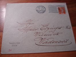 Privatganzsache 1924, Hauptpostfach 20674, Zürich, gelaufen