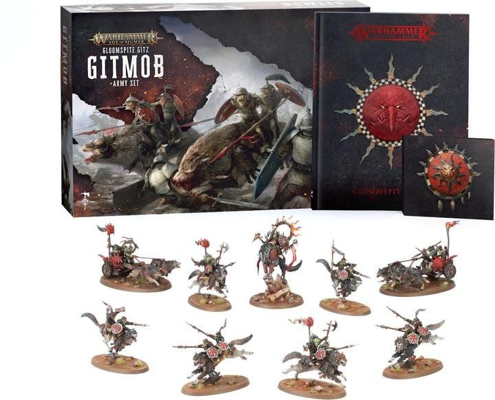 Kit di modellismo & Modellini statici: Warhammer AoS - Gloomspite Gitz Gitmob Army Set - neuf – Nuovo e nell'imballaggio originale da Genève venduto da EMellau