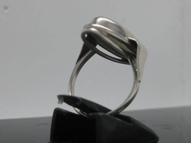 Anelli: Antik Ring Silber 800 / gestreifter Stein / 4 g / Gr. 55 – Usato da Ermatingen venduto da Decovin 5