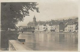 Solothurn SO Stadt-Ansicht mit Aare ca. 1940