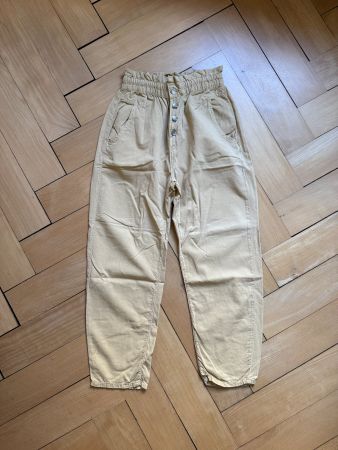 ZARA - Paperbag Hose beige 36
