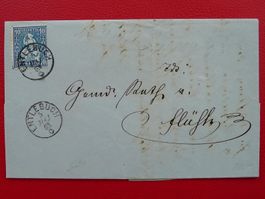 1863, Brief von ENTLEBUCH nach FLÜHLI mit Nr.31 +Fingerhut!