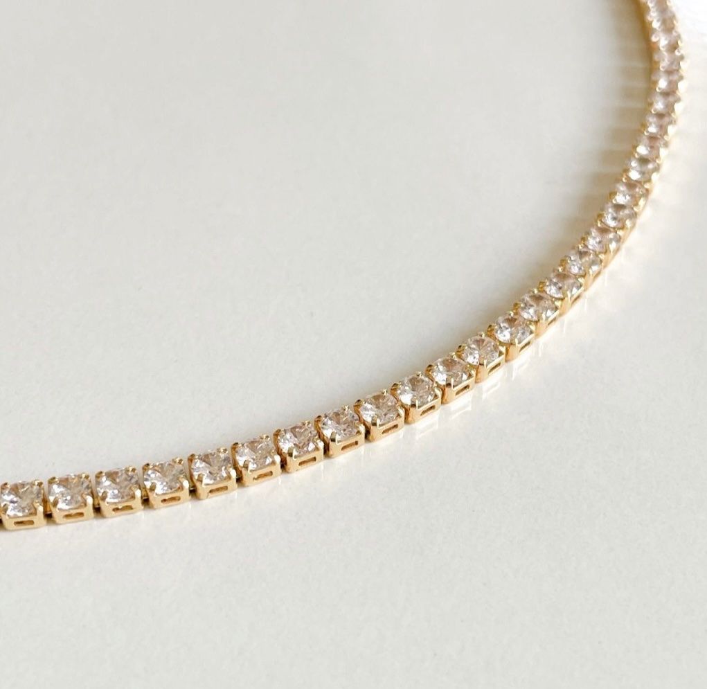 Catenine: Tennis Necklace gold – Nuovo e nell'imballaggio originale da Zürich venduto da MML 2