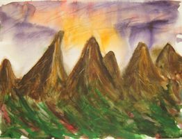 Aquarell: Berge XII