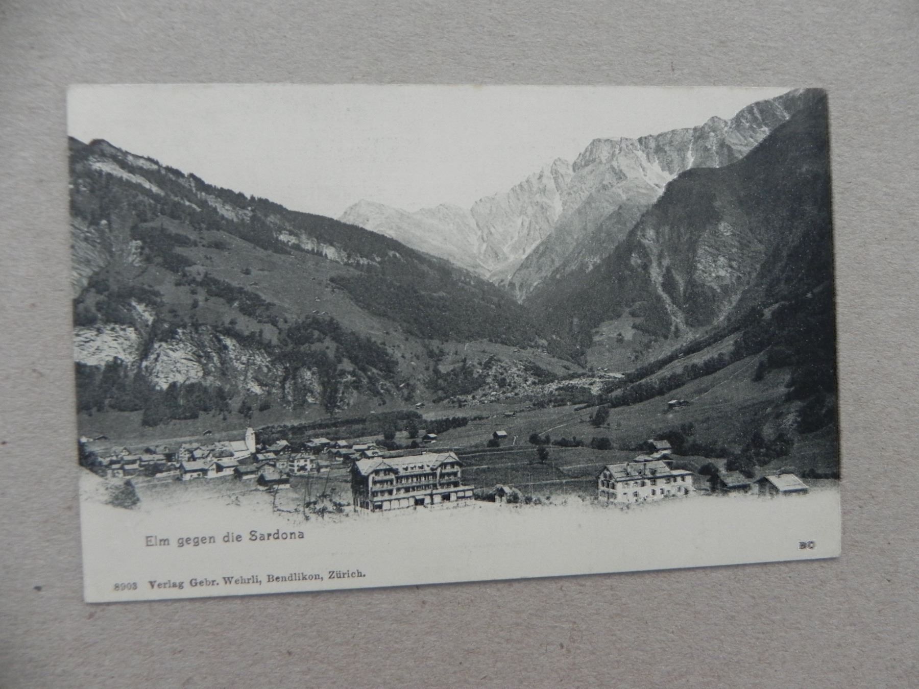 Cartoline postali: Ansichtskarte Elm Glarus GL um 1910 – Usato da Siebnen venduto da krimsie