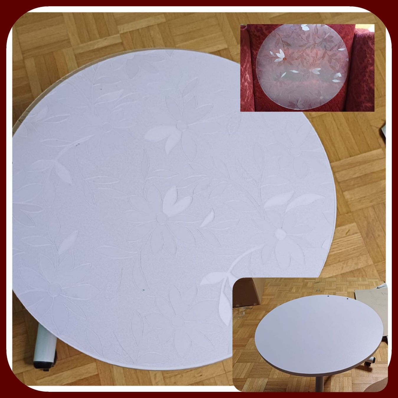 Tische: Table basse ronde à roulettes, réglable en hauteur – Gebraucht aus Payerne von jea_m6nb